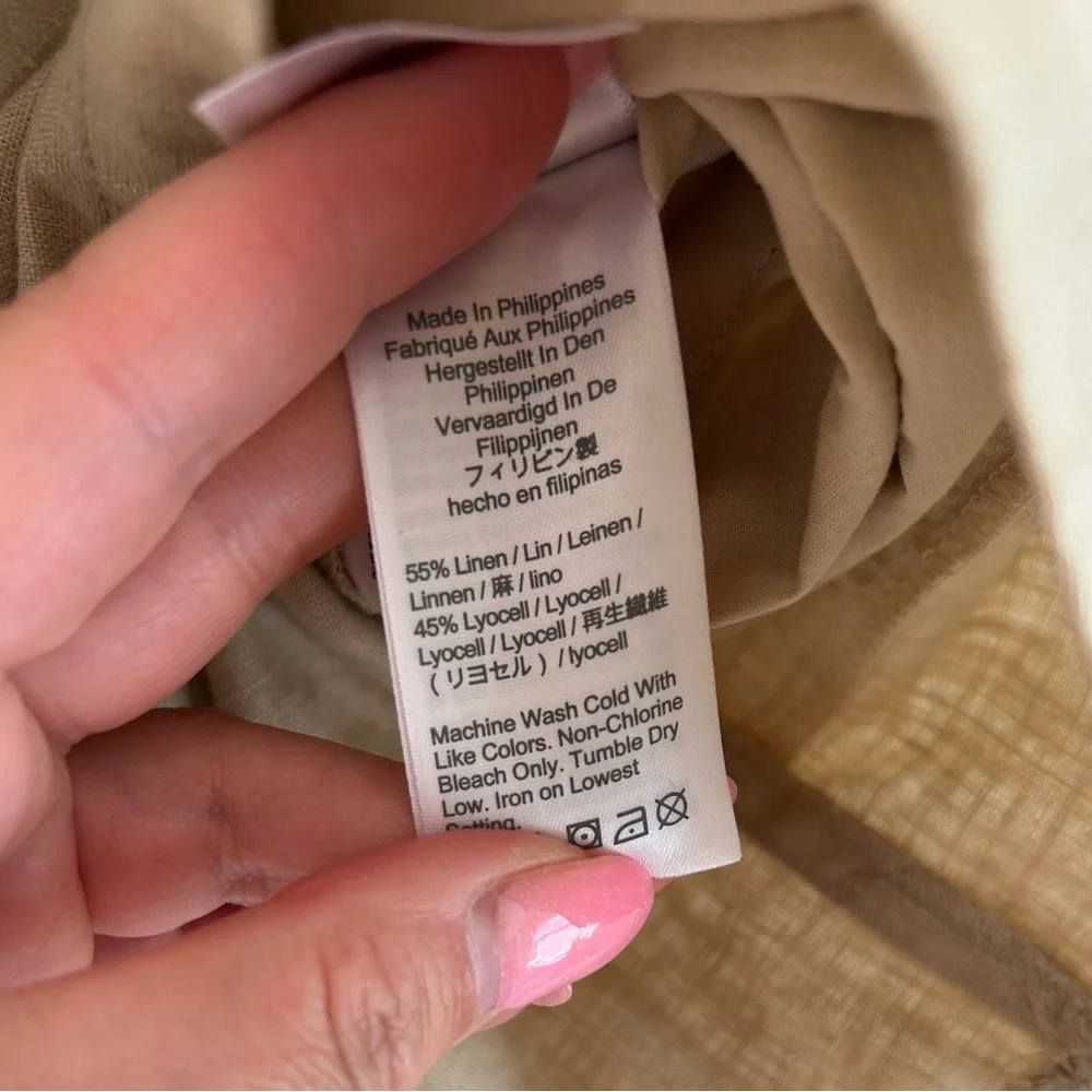 J. Crew Factory Linen Blend Drawstring Shorts - XL - Picture 5 of 5